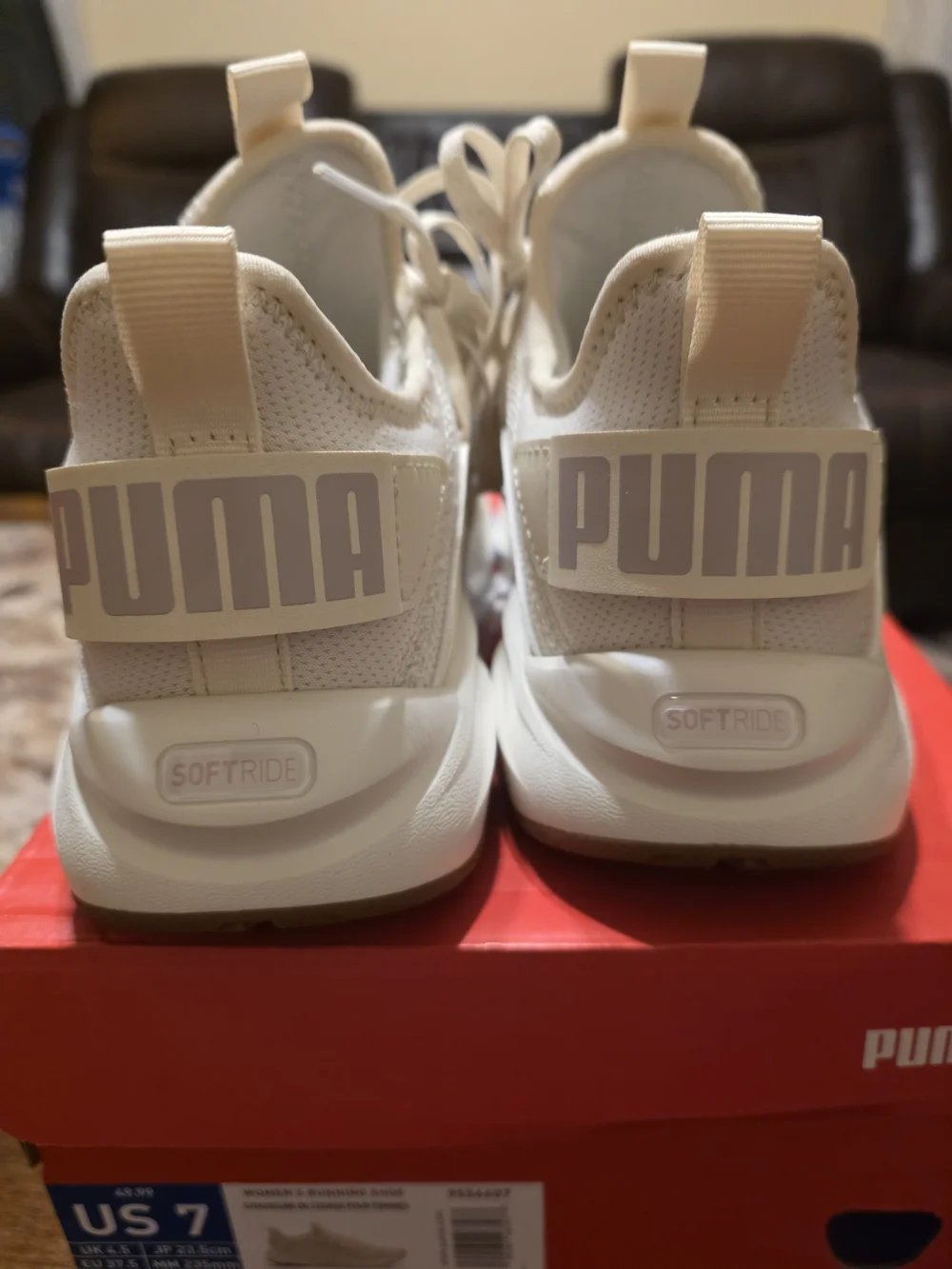 PUMA Women’s Beige Lightweight Athletic Sneakers